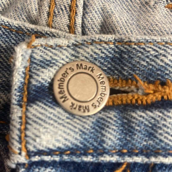 Mens Pre Owned Members Mark Distressed Blue Jeans 38x30 - Picture 4 of 11